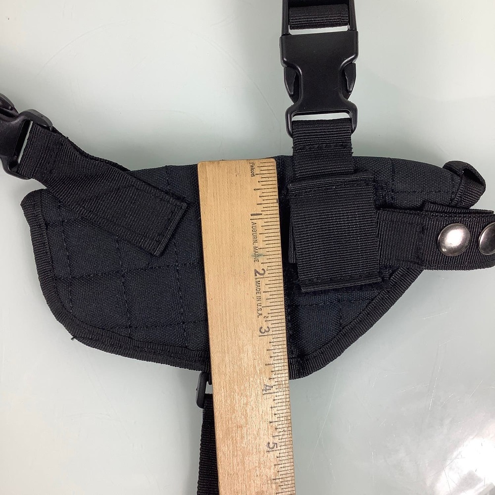 Tactical Shoulder Holster black canvas / Nylon adjustable Unisex OSFM EUC - Picture 11 of 12